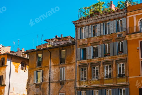Preview: Ancient Houses In A Row At Italy