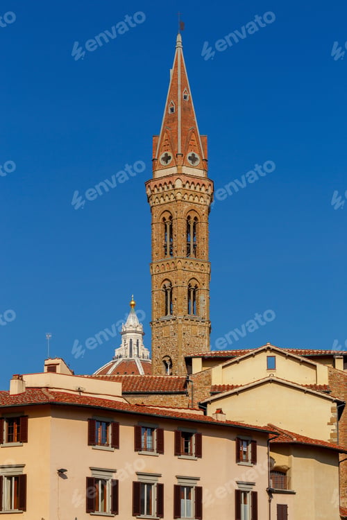 Preview: Florence. An Old Stone Bell Tower..