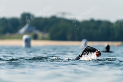 Preview: Athlete Swimming At A Triathlon Event