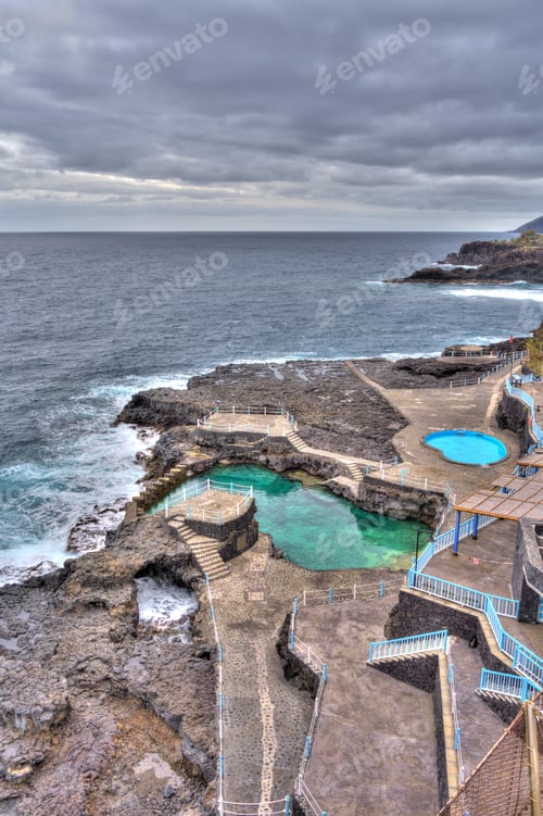 Preview: La Palma Island, Vegetation And Volcanic Landscape, Hdr Image