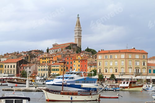 Preview: Rovinj City With Port And Tower Landmark