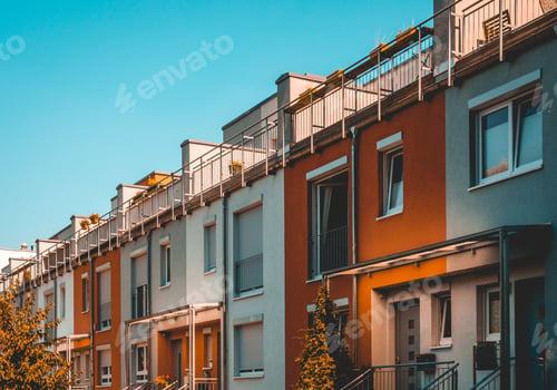 Aperçu: Beautiful Colored Townhouses In A Row At Germany