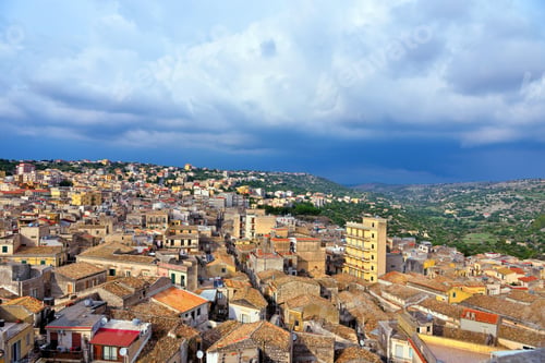 Preview: Panorama Of The Historic Center Of Modica Sicily Italy