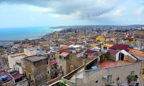 Preview: Panorama Of The Historic Center Of Sciacca Sicily Italy