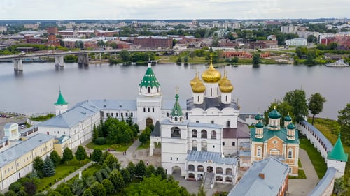 Preview: Russia, Kostroma. Holy Trinity Ipatievsky Monastery In Kostroma, Aerial View