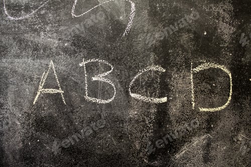 Preview: Blackboard With Alphabet In School For Children, Education And School