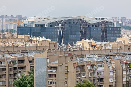 Preview: Skyscrapers Buildings Rooftop Cityscape New Belgrade Serbia