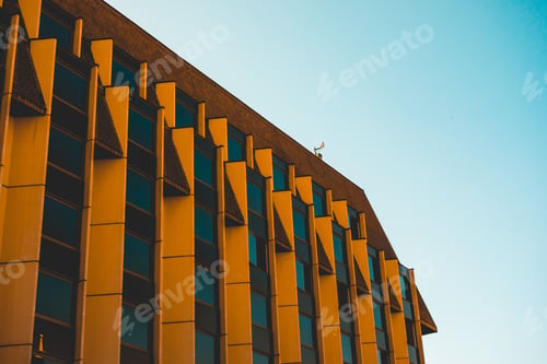 Preview: Orange Office Building In Gdr Look