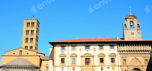 Preview: Panorama Of The Beautiful City Of Arezzo In Tuscany - Italy