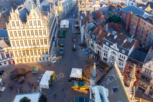 Preview: Gent. Aerial View Of The Old City.
