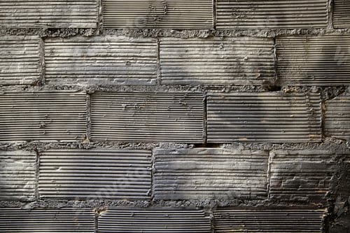 Preview: Wall White Brickwork On The Facade Of A Building, Construction And Architecture
