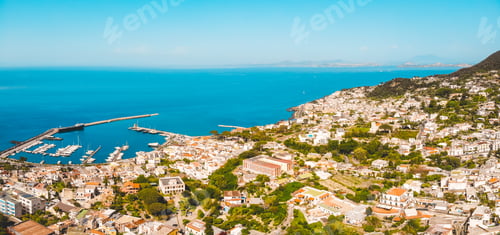 Preview: Giant Panorama Of Village At Harbor From The Drone View