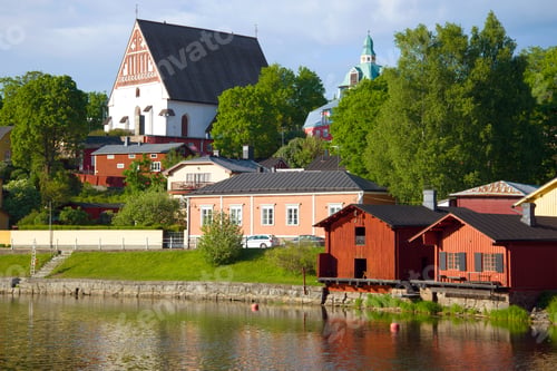 Preview: View Of The Ancient Lutheran Cathedral In The June Evening. Porvoo, Finland