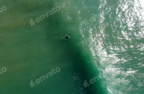 Preview: Aerial View From A Surfer In A Surf Spot. Drone Photo