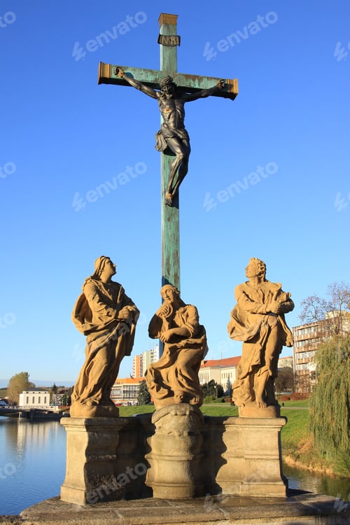Preview: Statues On The Oldest Stone Bridge In Central Europe, Pisek, Czech Republic