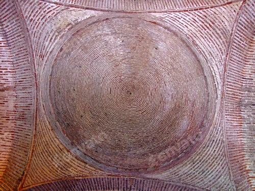 Preview: Big Oval Ceiling Dome Made From Bricks