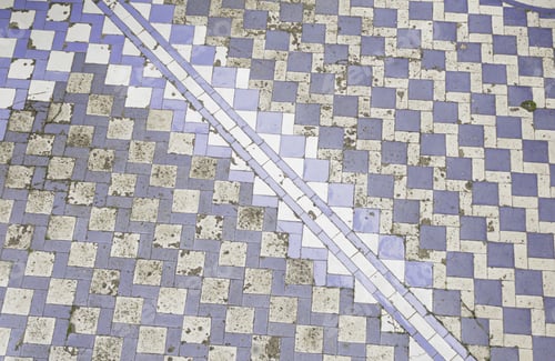 Preview: Dirty Floor Tiles In Urban Building, Construction