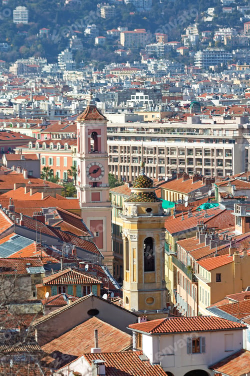 Preview: Church Towers In Nice France Sunny Day