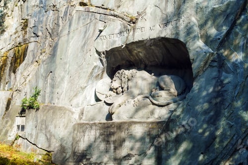 Preview: Famous Lion Monument (1820) By Bertel Thorvaldsen, Commemorates Swiss Guard Massacred During French