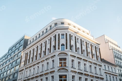 Preview: White Shopping Mall From The Outside At Christmas