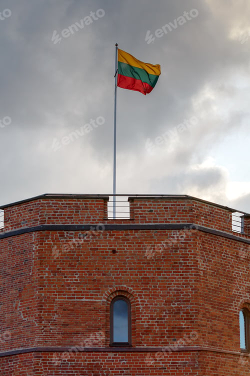 Preview: Gedemin Famous Tower In Vilnius. One Of The Main Attractions Of The Lithuanian Capital.
