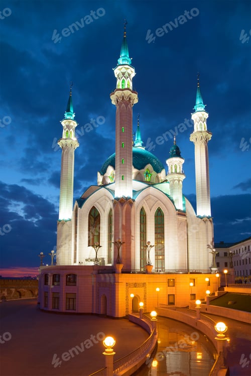 Preview: Kul-Sharif Mosque April Cloudy Night. Kazan, Russia