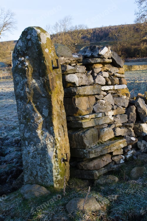 Preview: Gate Post And Part Of Stone Wall