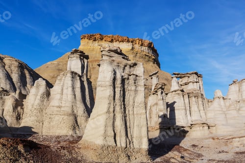 Preview: Unusual Desert Landscapes In Bisti Badlands, De-Na-Zin Wilderness Area, New Mexico, Usa