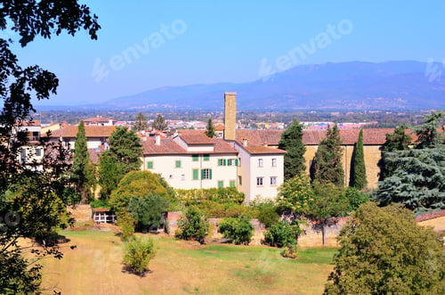 Preview: Panorama Of The Beautiful City Of Arezzo In Tuscany - Italy