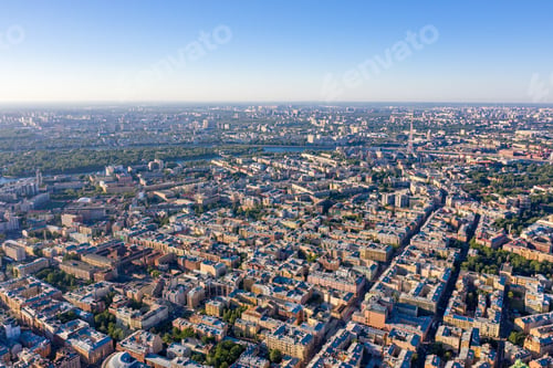 Preview: Saint-Petersburg, Russia. Panorama Of The Central Part Of The City. Neva River