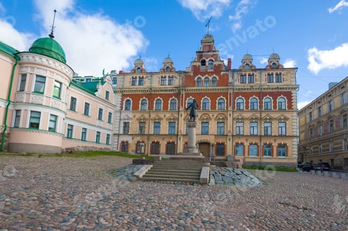 Preview: View Of The Monument To Torgils Knutsson (1908) On The Old Town Hall Square On An October Day