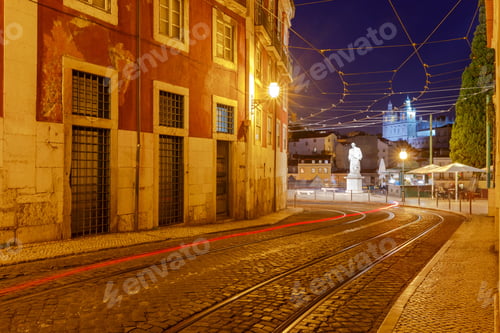 Preview: Lisbon. Old Street At Night.