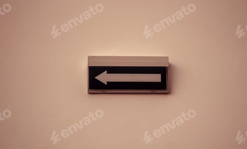 Preview: Exit Arrow Inside Building, Sign And Symbol