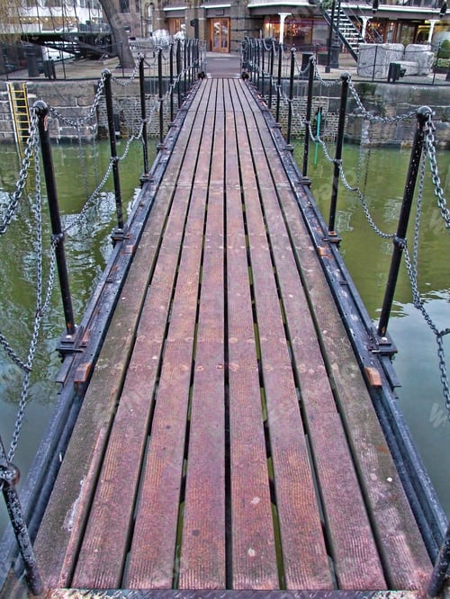 Preview: Footbridge Over Canal Water For Pedestrian Crossing