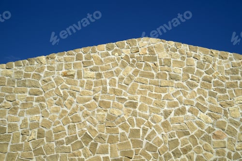 Preview: Stone Wall With Blue Sky In The Background