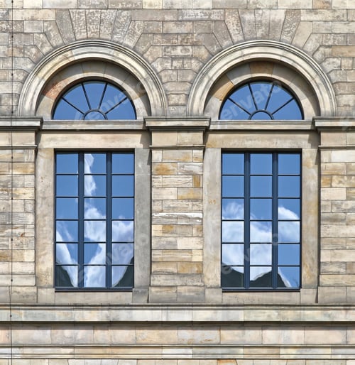 Preview: Two Windows With Arch In Classic Style