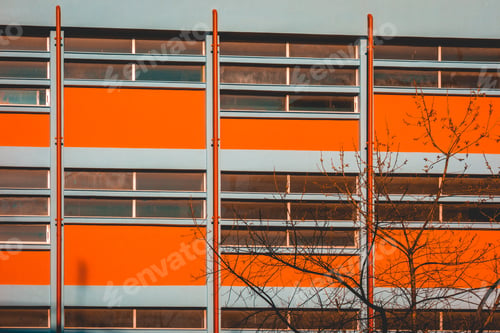 Preview: Orange Office Or School Facade