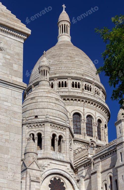 Preview: View Of The Sacre Coeur Cathedral On The Montmartre Hill In The Early Morning. Paris. France.