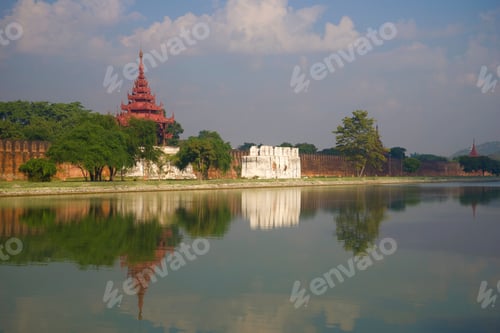 Preview: Defensive Wall Of The Old City In The Morning Haze. Mandalay, Myanmar