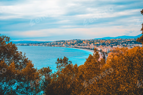 Preview: Trees In The Foreground And Nice, France In The Background