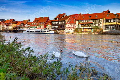 Preview: The Famous Little Venice District In The Old Town. Bamberg. Bavaria Germany.