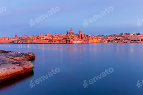 Preview: St. Paul'S Cathedral In Valletta At Sunset. Malta.