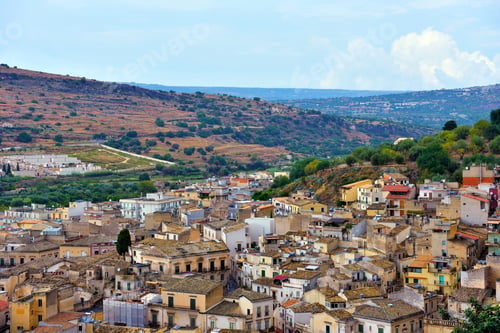 Preview: Panorama Of Scicli, Sicily, Italy