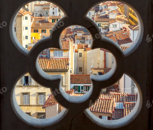 Preview: View Of Florence From The Bell Tower Of The Duomo Giotto'S Campanile.