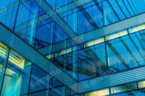 Preview: Futuristic Glass Facade Of Office Building