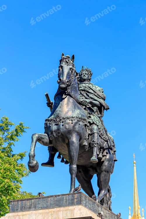 Preview: Saint-Petersburg, Russia. Monument To Peter The Great On Peter The Great Square. Great-Grandfather