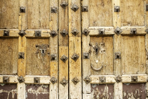 Preview: Knob Handmade Wooden Old Wooden Door, Construction