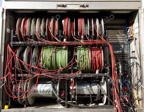 Preview: Wide Shot Of Vision Mixing Panel In A Television Gallery. Professional Tv Broadcasting Equipment