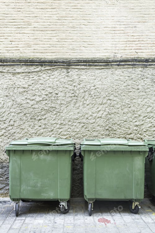 Preview: Containers Facade Green Building, Cleaning And Recycling In City