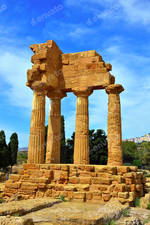 Preview: Temple Of The Dioscuri Valley Of The Temples Agrigento Sicily Italy
